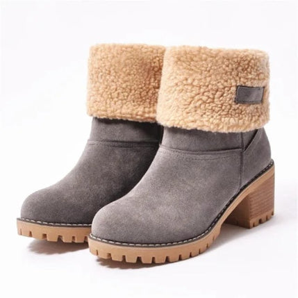 Bottes mi-hautes en laine